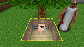 GRANNY No me ENCONTRA en este ESCONDITE SECRETO 😂 Bebe Noob en MINECRAFT