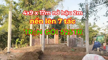 Cập nhật tiến độ căn nhà cấp 4 diện tích 4,9m x 17m nở hậu 2m sau khi khởi công được 1 tuần .