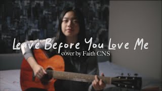 Leave Before You Love Me - Marshmello x Jonas Brothers | cover by Faith CNS (with lyrics)