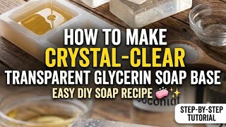 How to Make Crystal-Clear Transparent Glycerin Soap Base at Home 🧼✨ | Easy DIY Soap Recipe