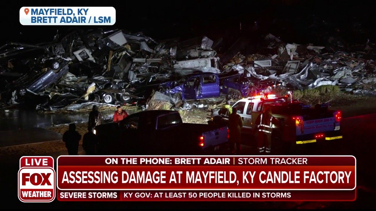 Mayfield candle factory: Tornado rips through candle building in