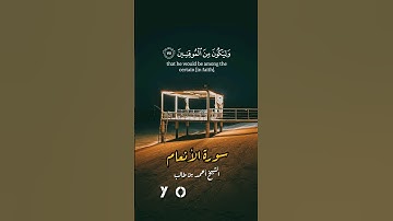 تلاوة مميزة لسورة الأنعام بصوت الشيخ أحمد بن طالب إمام الحرم النبوي #سورة_الانعام #احمد_بن_طالب