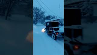 Борьба со снегом на самодельном авто