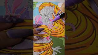 Tangled Rapunzel Disney Mystery Color By Number - PART 3 #colouring #disney #acrylicmarker