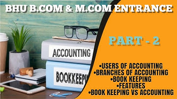 #2 BOOK KEEPING Vs ACCOUNTING || FOR B.COM & M.COM ENTRANCE