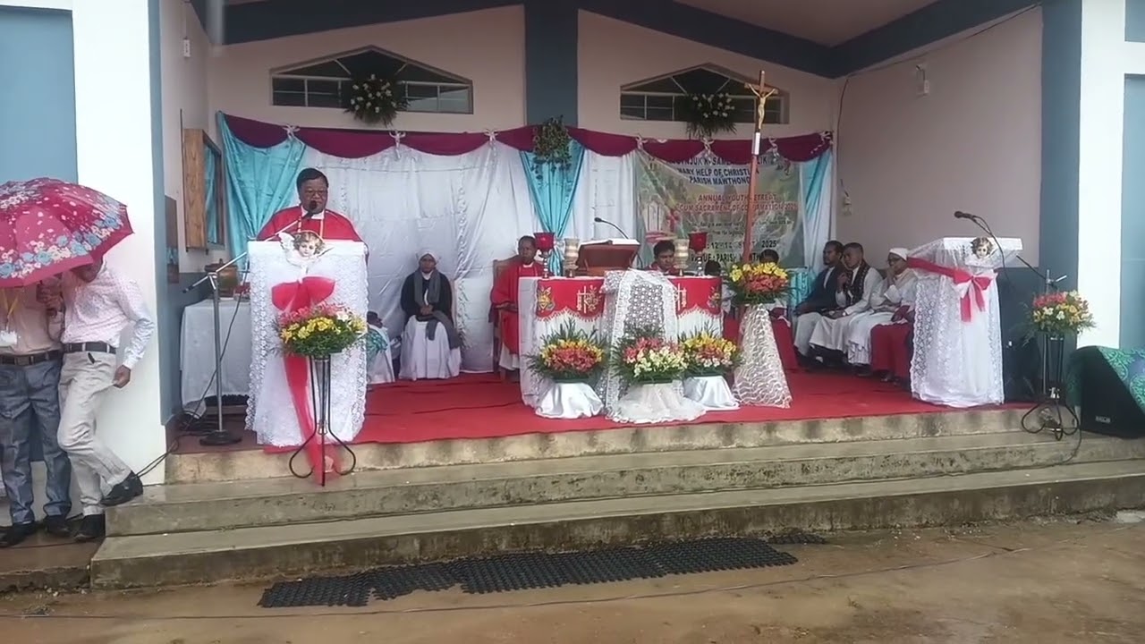 Ka Mass pdiang Sacrament Jingpynskhem jong ki para ba ngeit Parish Mawthong 