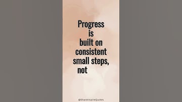 Progress is built on consistent small steps, not giant leaps.  #positivevibes #motivation #quotes
