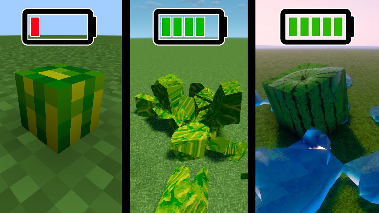 minecraft physics with different battery - YouTube