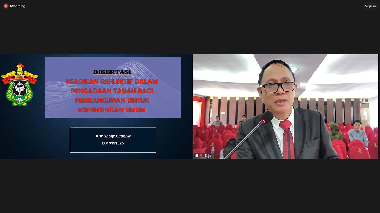 Sendow Promosi Doktor dalam Bidang Ilmu Hukum Sdr. Arie Ventje Sendow ...