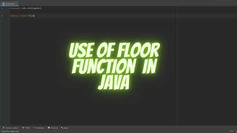 Rounding numbers using floor function in JAVA