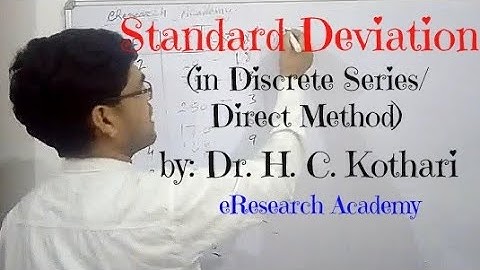 Standard Deviation in Discrete Series