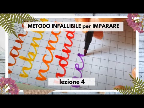 CORSO CALLIGRAFIA per PRINCIPIANTI - lez.4 / tutorial italiano CALLIGRAFIA MODERNA - BRUSH LETTERING