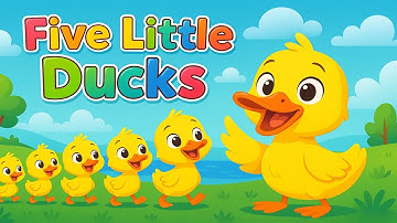 5羽の小さなアヒルの組み立てと数え方 | 幼稚園向けカラータワー