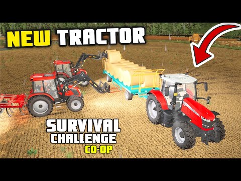 New Tractor On The Farm!! | Survival Challenge Co-Op | Fs22 - Episode 14