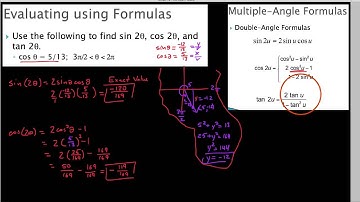HPC 5.5.2,  Using double angle formulas to find trig values of angles
