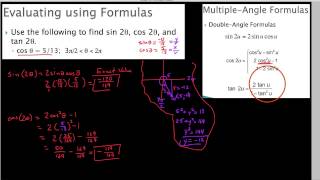 HPC 5.5.2,  Using double angle formulas to find trig values of angles