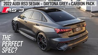 THIS IS IT! 2022 AUDI RS3  THE PERFECT SEDAN? DAYTONA GREY + CARBON PACK  5 CYLINDER ORCHESTRA