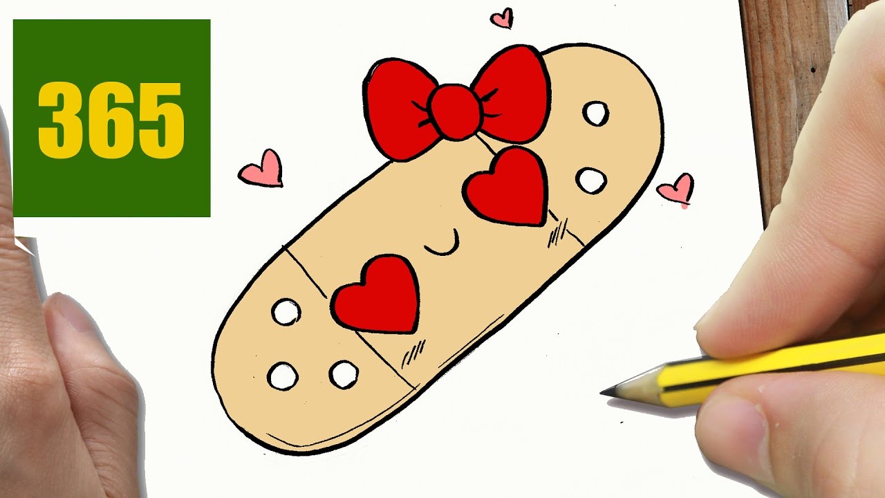 Comment Dessiner Bandaids Amoureux Kawaii étape Par étape Dessins Kawaii Facile