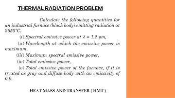 THERMAL RADIATION  SOLVED PROBLEM ( HEAT MASS AND TRANSFER )  || KTU S6 MECHANICAL HMT || GATE 2026