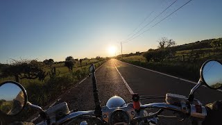 Riding on Scotland's country roads with the sun low in the sky. #motorcycle