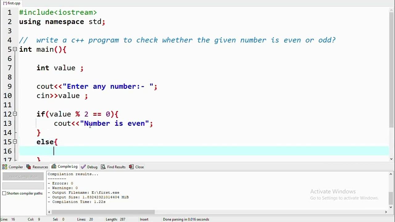 check Even/odd number in #c++ - YouTube