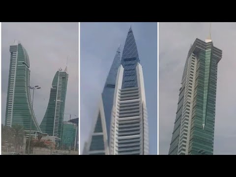 الشرطه المرور من اجل بابا الفاتيكان امام برج الطاقه المركزي ابراج البحرين التجاريه المركزيه