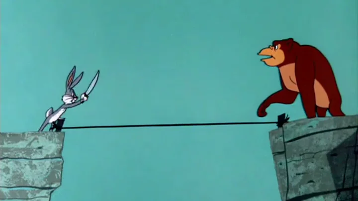 "Take one step on that rope and I'll cut it!"