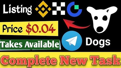 "Dogs Airdrop New Task | Latest Dogs Telegram Airdrop News"