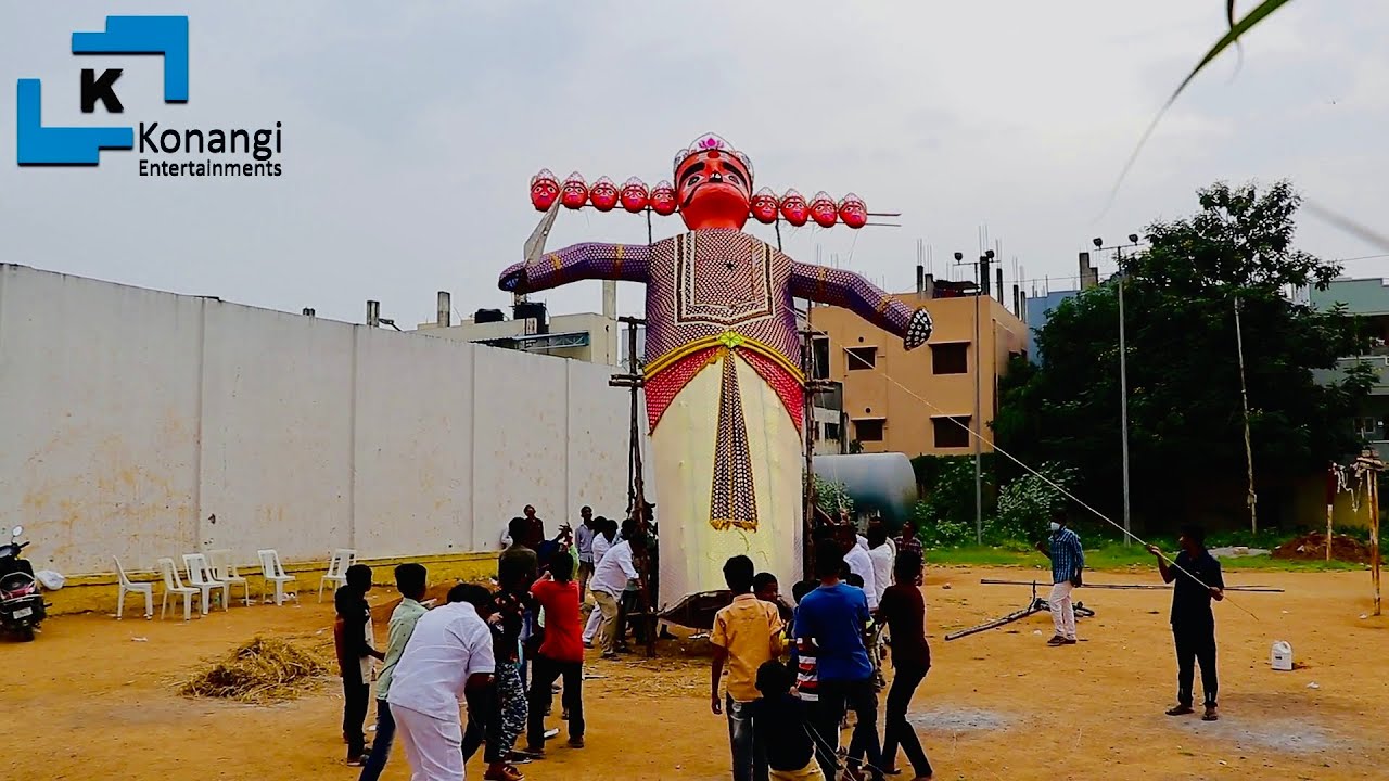 Ravan Dahan Making of Biggest Ravan 30 Feet Ravan Dahan Hyderabad