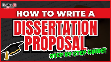 Crafting a Dissertation Proposal: A Step-by-Step Guide || WritersER