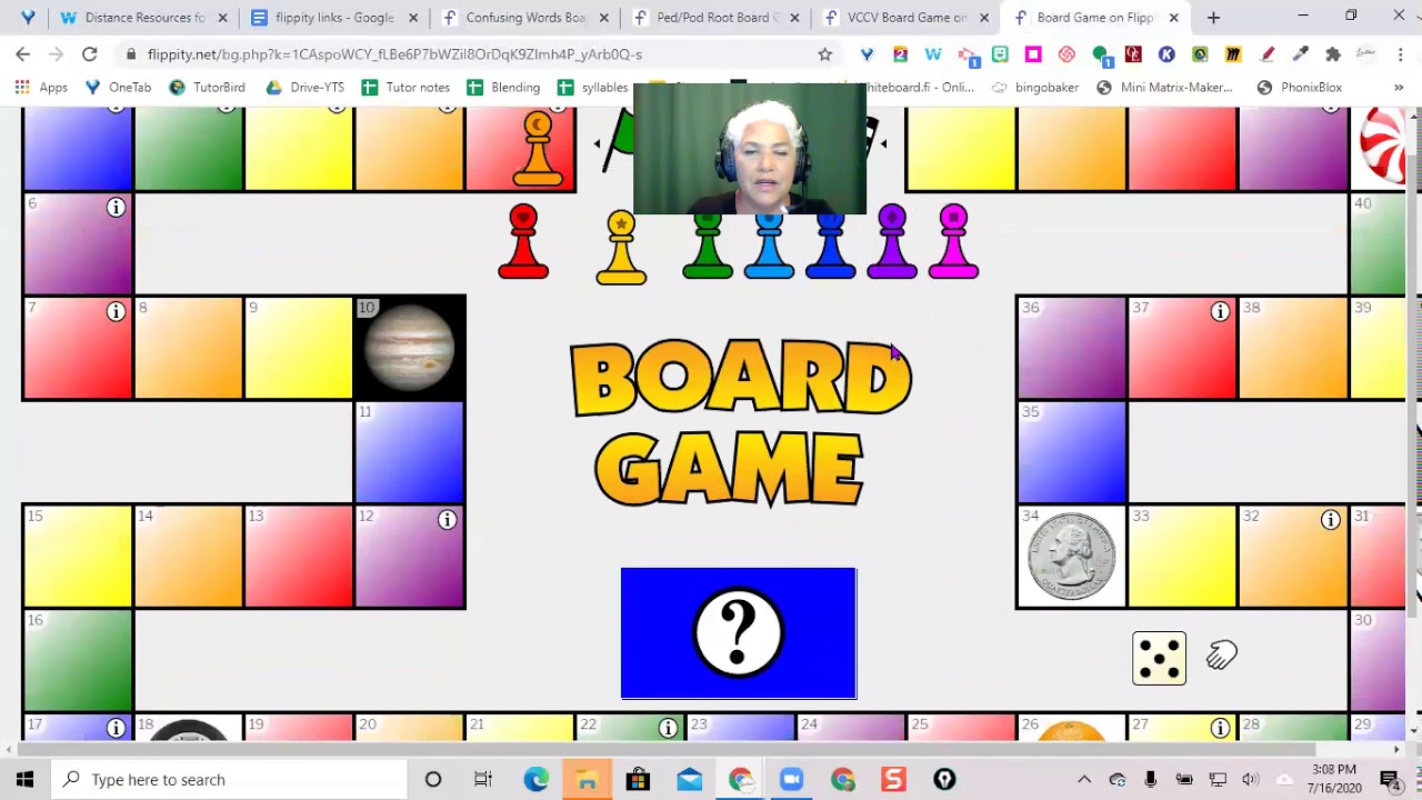 Flippity.net Game board for use in OG lesson 