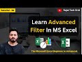 MS Excel - Advanced Filter | Complete tutorial for Advanced Filter | Excel tutorials |
