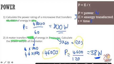 Additional Physics (P2) Power