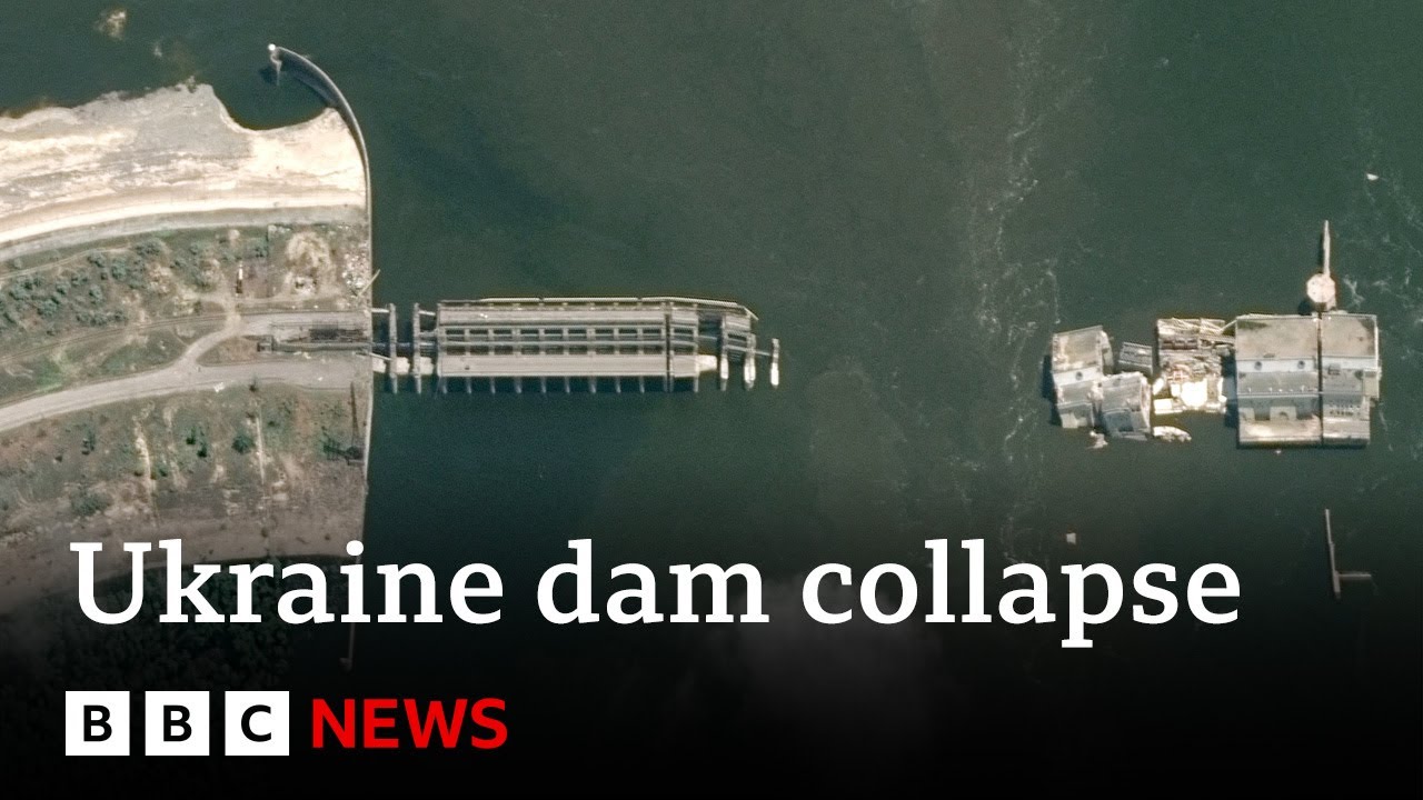 Ukrainian town without water after dam collapse – BBC News