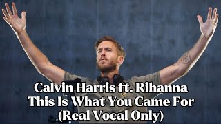 Calvin Harris ft. Rihanna - This Is What You Came For (Real Vocal Only)