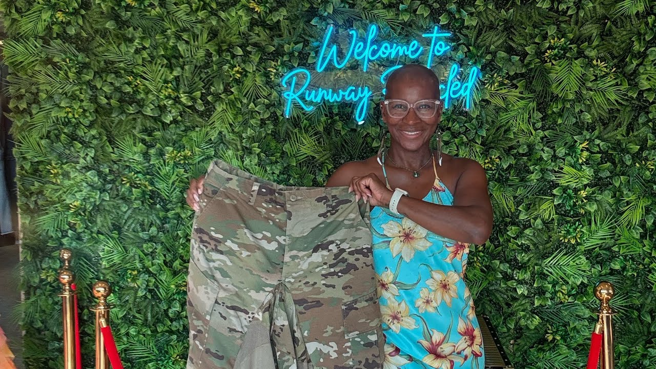 Full Reveal: Military Camouflage Upcycled Into Runway Skirt | Collab with Yvonne Fieldz Design