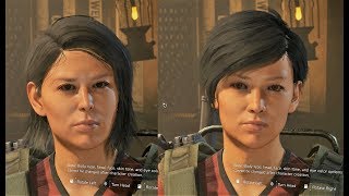 The Division 2 Female Customization Default heads Before and After