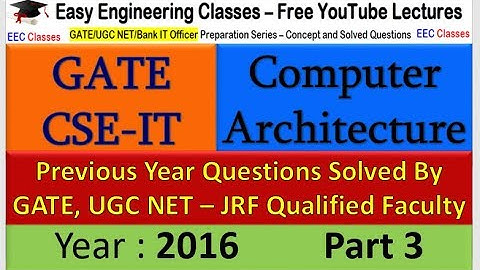 Computer Architecture GATE 2016 Solved Question Part 3 - Problem on Pipeline