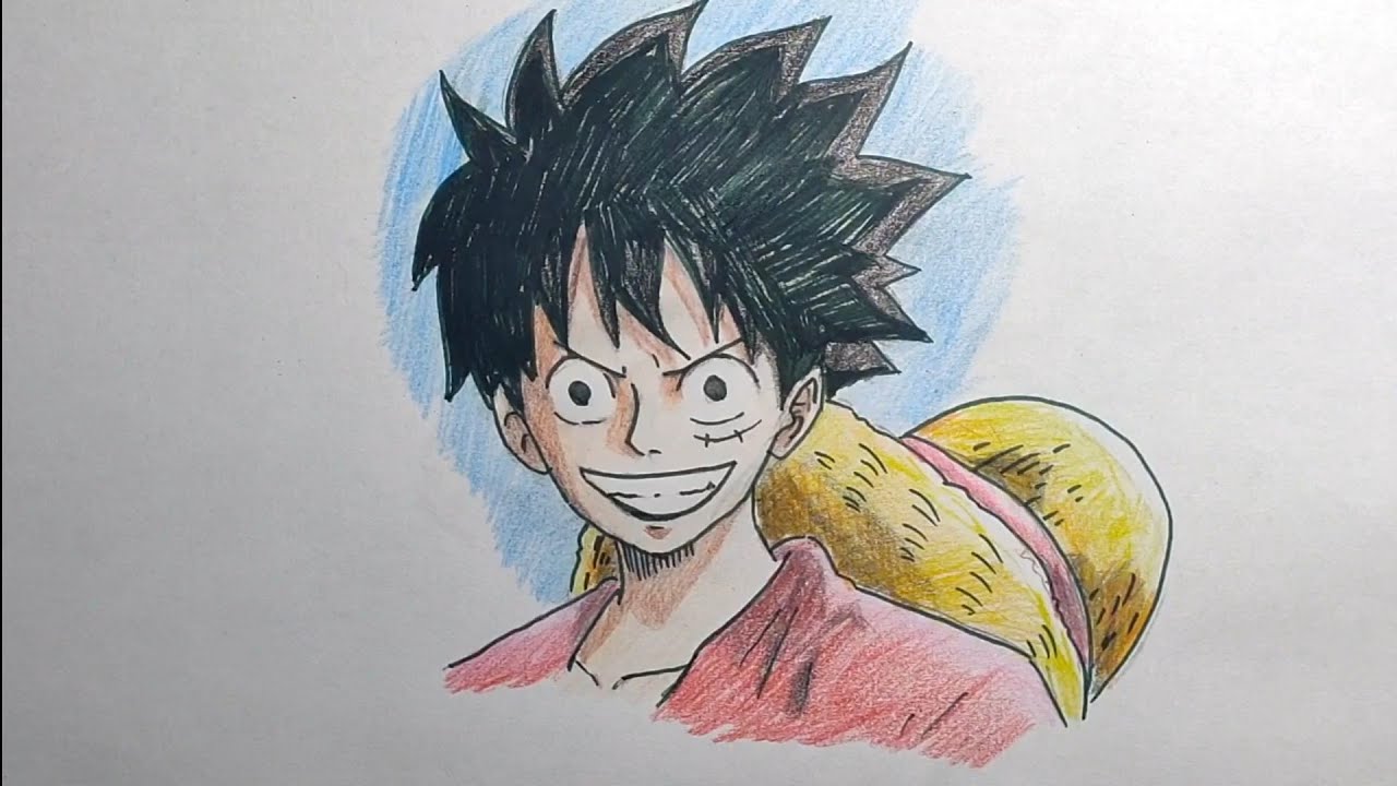 menggambar luffy