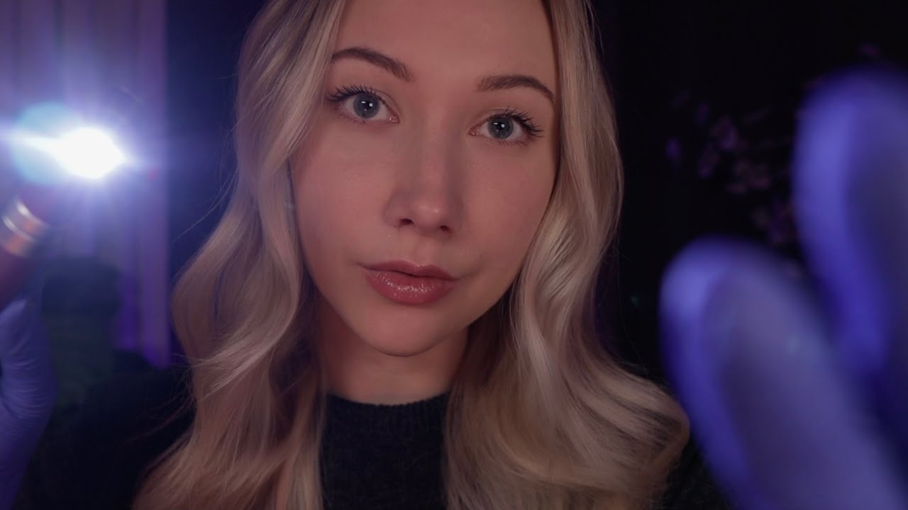 ASMR Gentle Cranial Nerve Exam For SLEEP | Low-Light, Minimal Talking, Personal Attention 💤