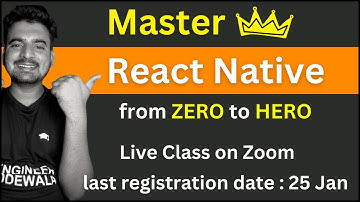 Master React Native Live class is going to start Soon ☺️ | in Hindi | Engineer Codewala