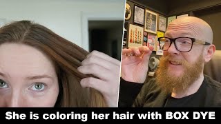 Hairdresser reacts a DIY copper Box Dye - Hair Buddha Hair Fail #hair #beauty