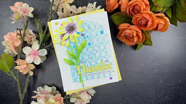 Copic Colored Die Cut Daisy Card