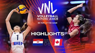 🇭🇷 CRO vs. 🇨🇦 CAN - Highlights Week 3 | Women's VNL 2023