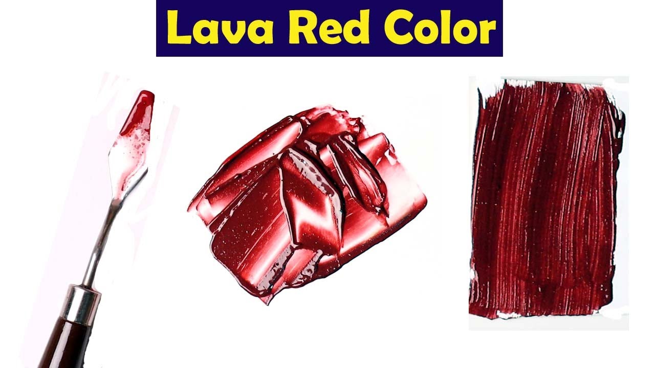 How To Make Lava Red Color - Acrylic Colors - YouTube