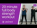 20 minute Full Body Standing Strength Workout with Dumbbells | Seniors, Beginners