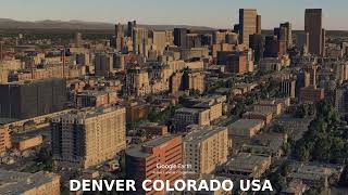 High Plains City Shaped by Mountains and Elevation - Denver Colorado USA