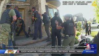 Body cam footage shows police swarming Franke home