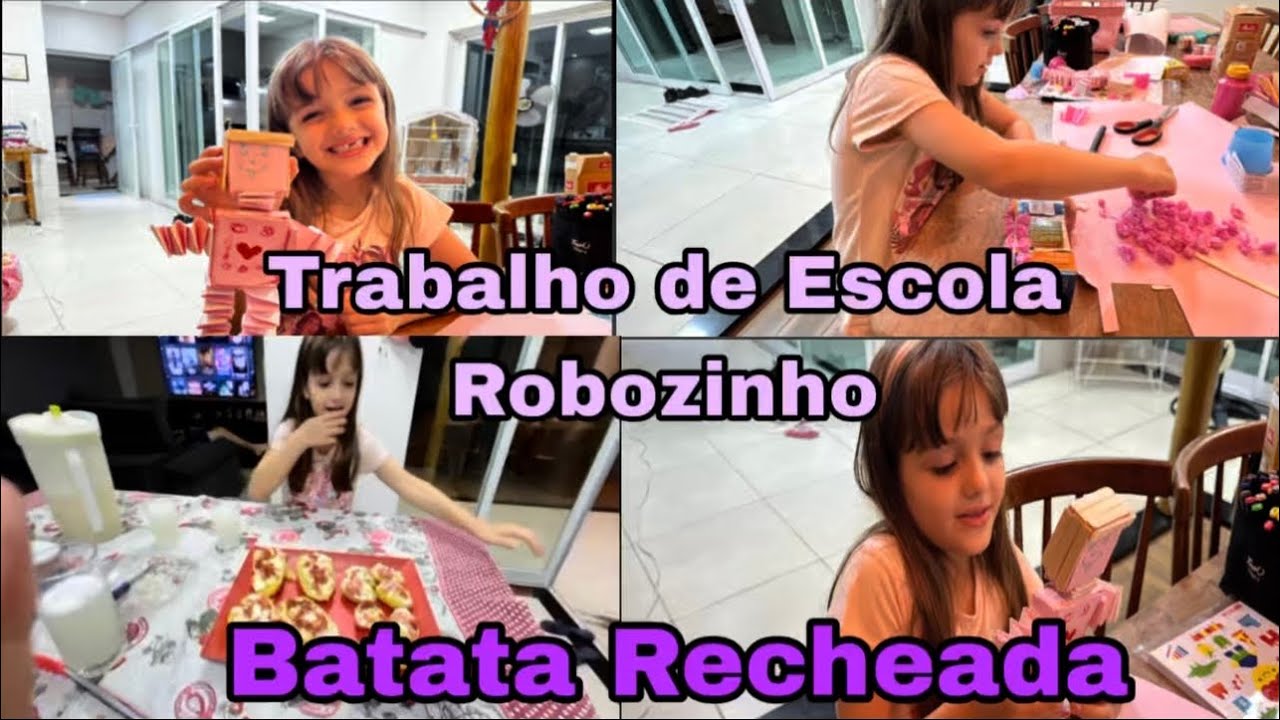 #Fizemos uma BATATA RECHEADA e o TRABALHO ESCOLAR da MARINA🌿