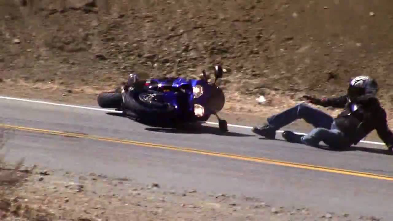 motorcycles for sale Motorcycle Crash - Honda F4 F4i Lowsides on Mulholland Hwy